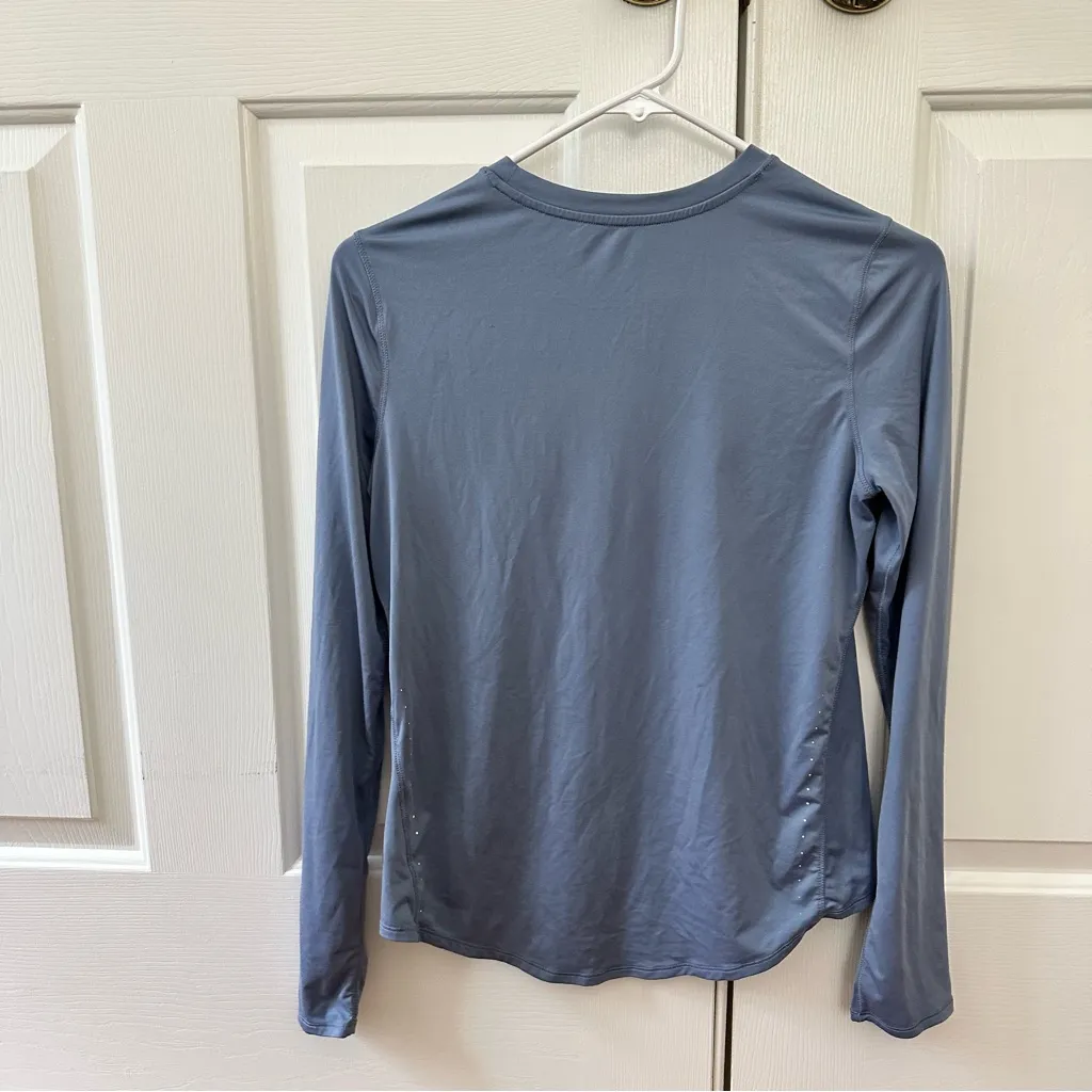 Women's Long Sleeve Blue Dry Fit Top - Image 3