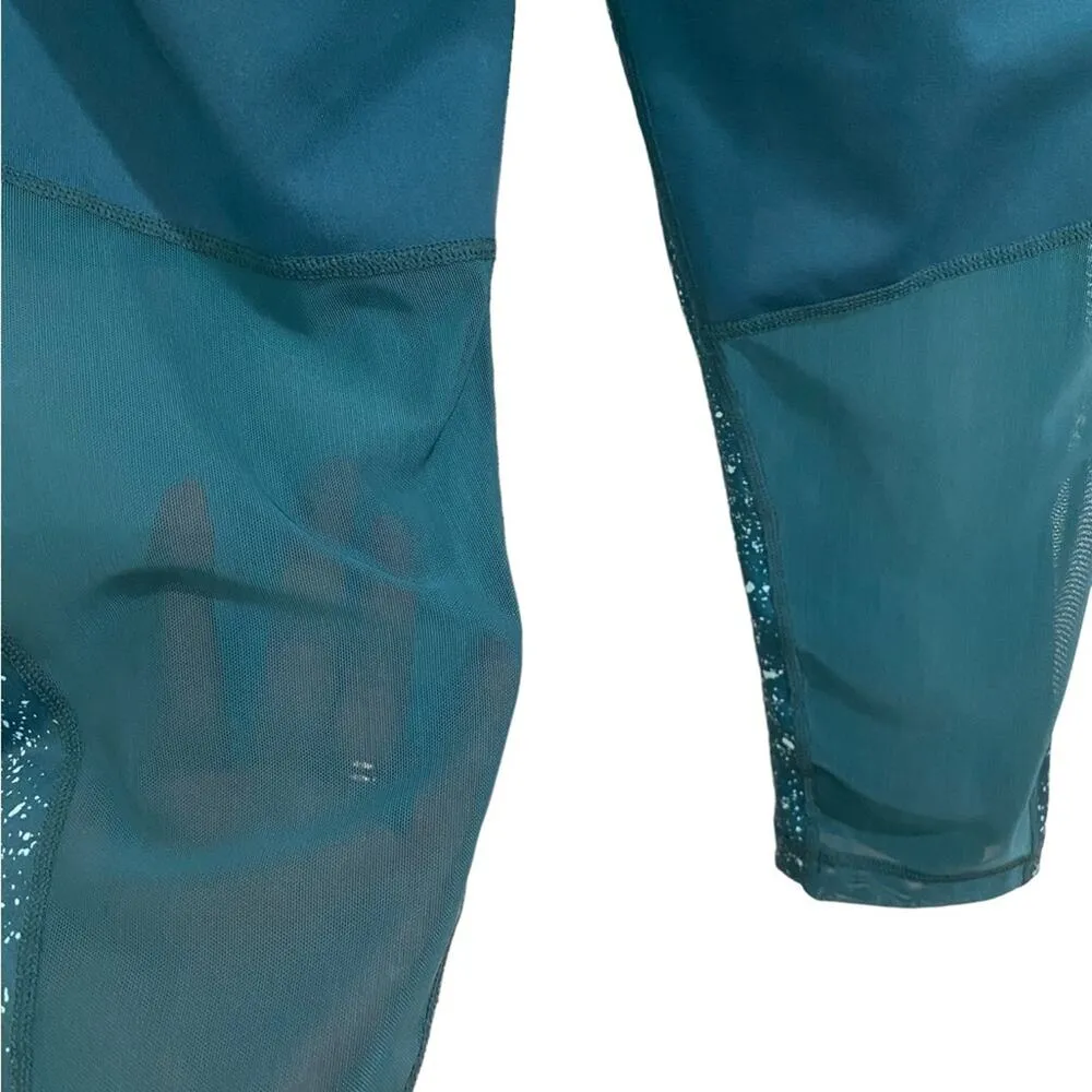 Adidas Climalite Green Mid-Rise Leggings Sz M - Image 9