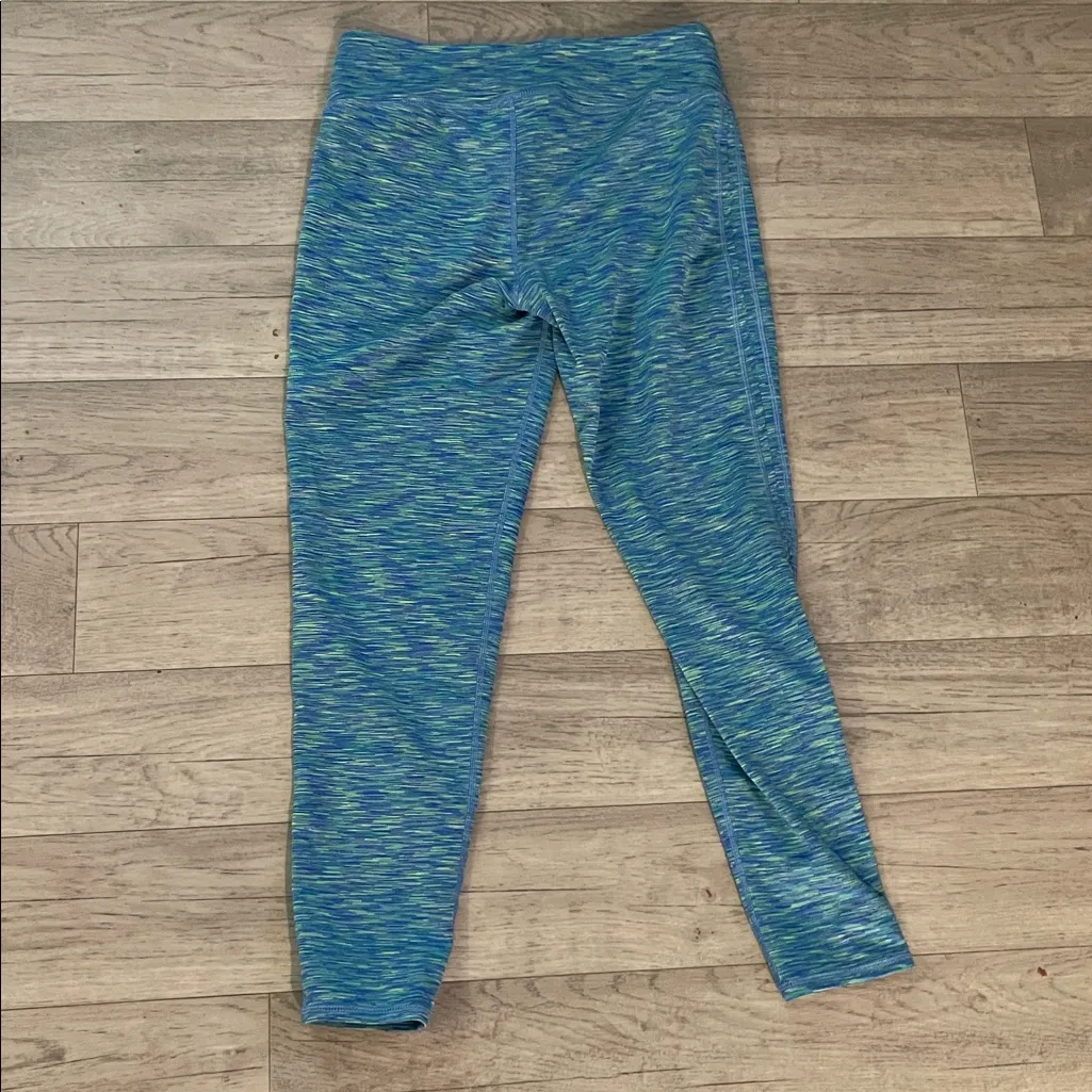 Lilly Pulitzer blue green athletic Luxletic leggings women’s large - Image 5