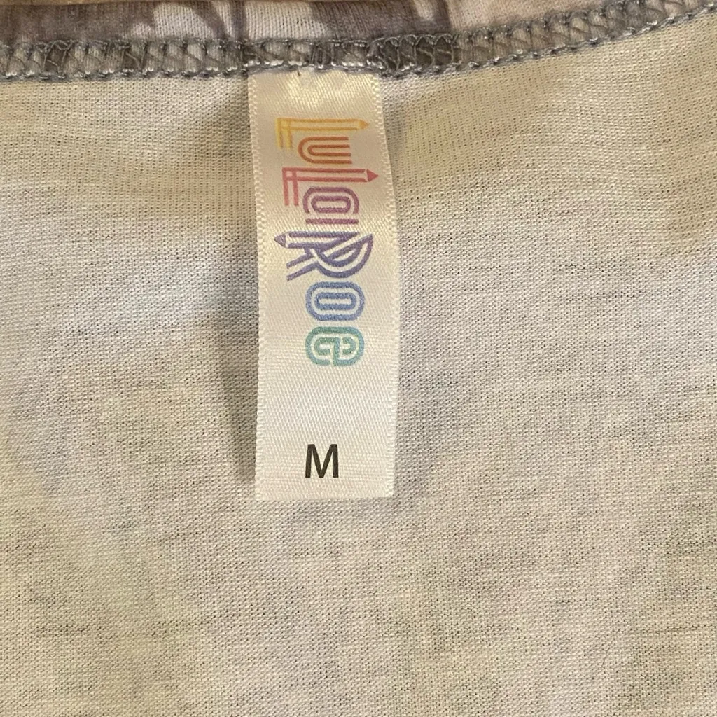 Neutral Patchwork Damask Top BoHo Short Sleeve Tee Soft  Stretchy  Flowy  Fit  T - Image 5