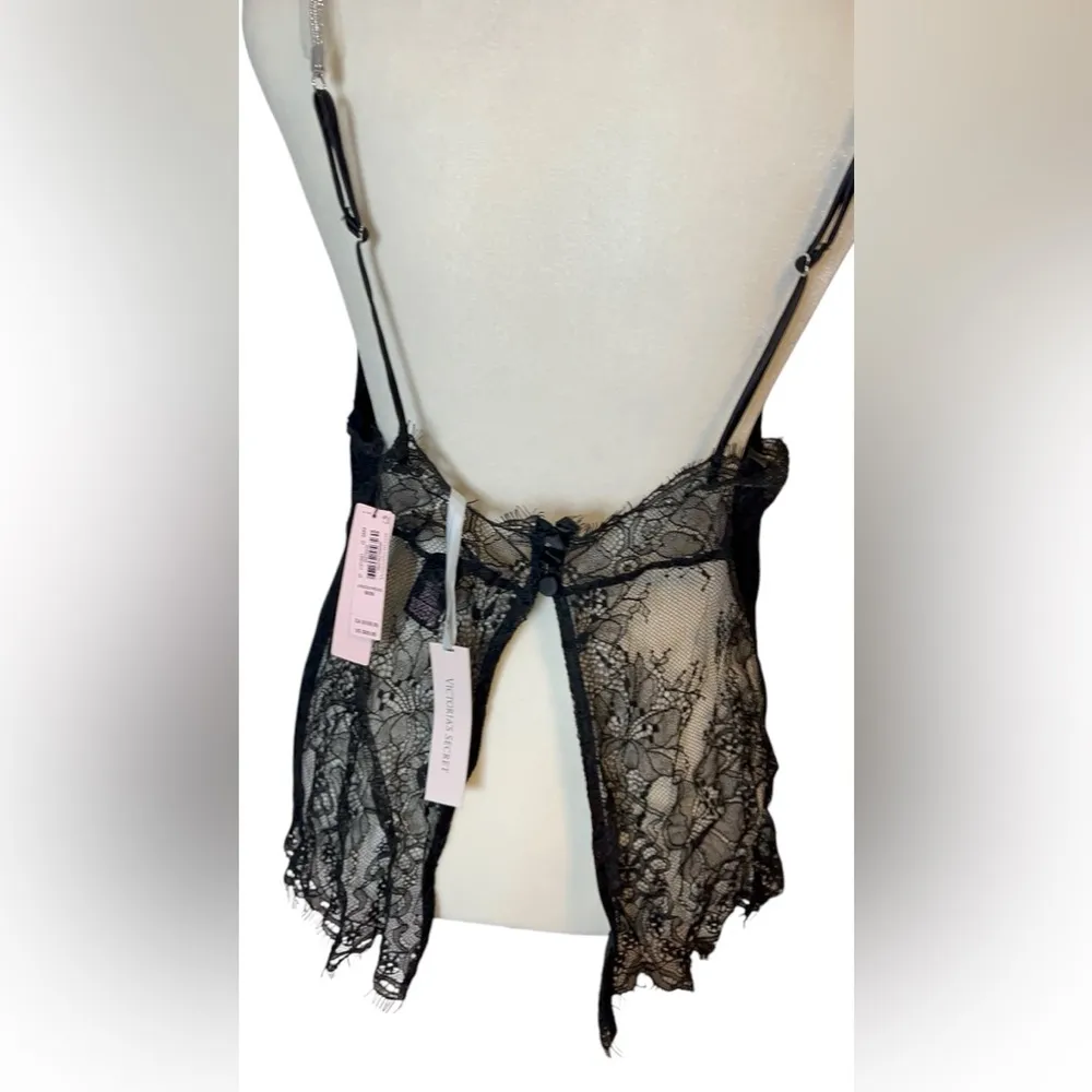 Vs sateen lace top jeweled strings new - Image 5