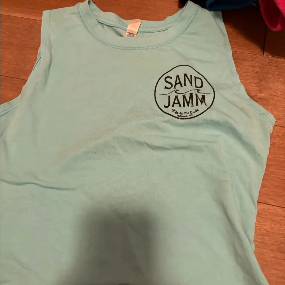 Sand jamn size medium double cropped tanks size medium Blue - Image 2