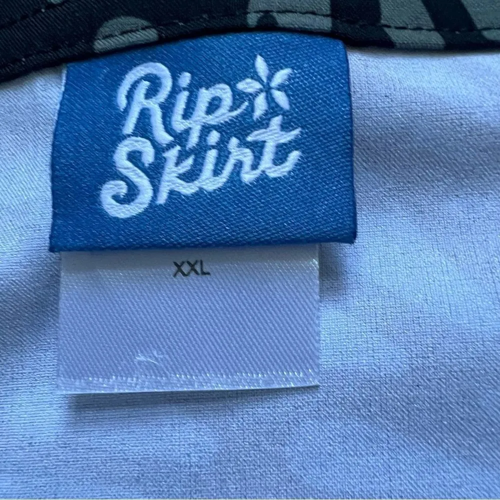 RipSkirt Hawaii Shibori Charcoal Length 2 Size XXL Quick Dry Swim Skirt Cover Up Black - Image 9