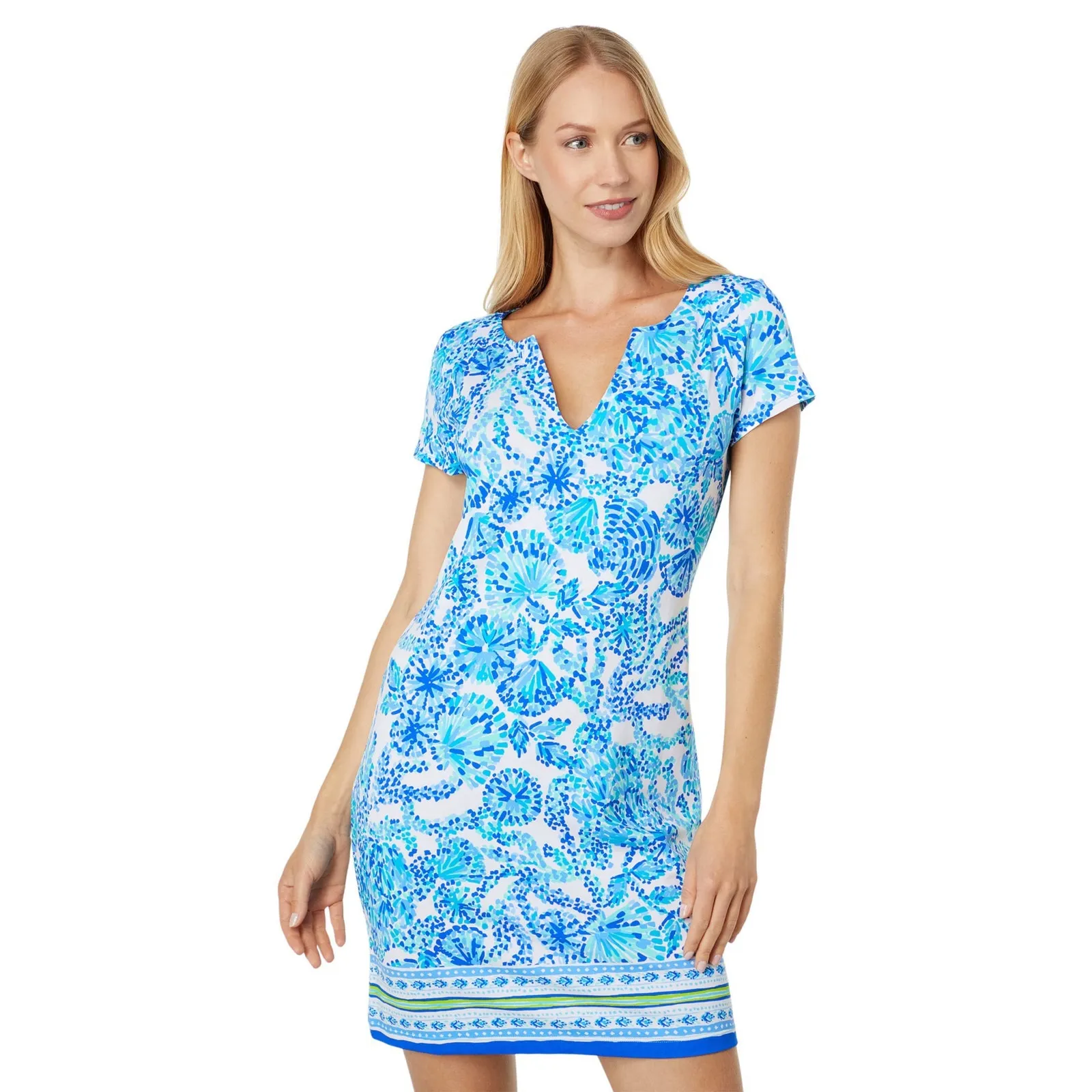 Lilly Pulitzer UPF 50+ Sophiletta Dress Turquoise Oasis Shell Me You Love Me XL - Image 9