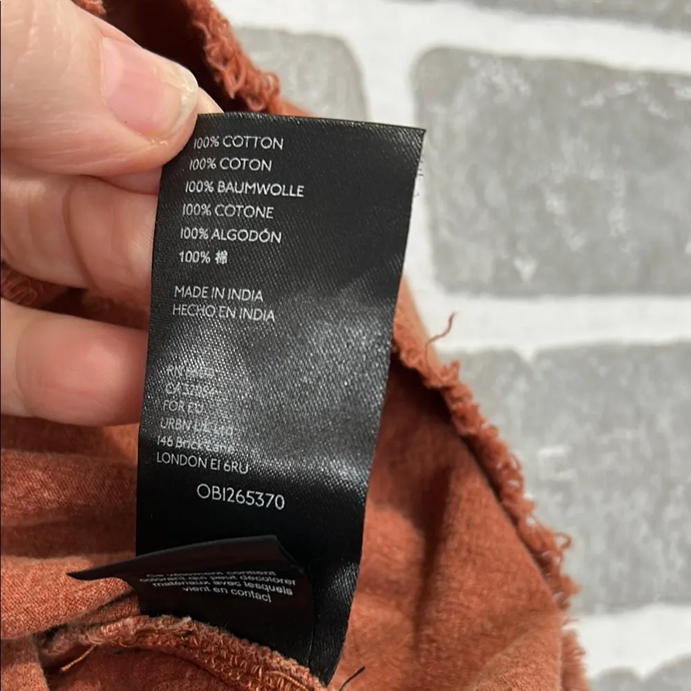 Free People Ruffles in The Sand Rust Orange Tiered Ruffle Mini Skirt Size 8 - Image 10