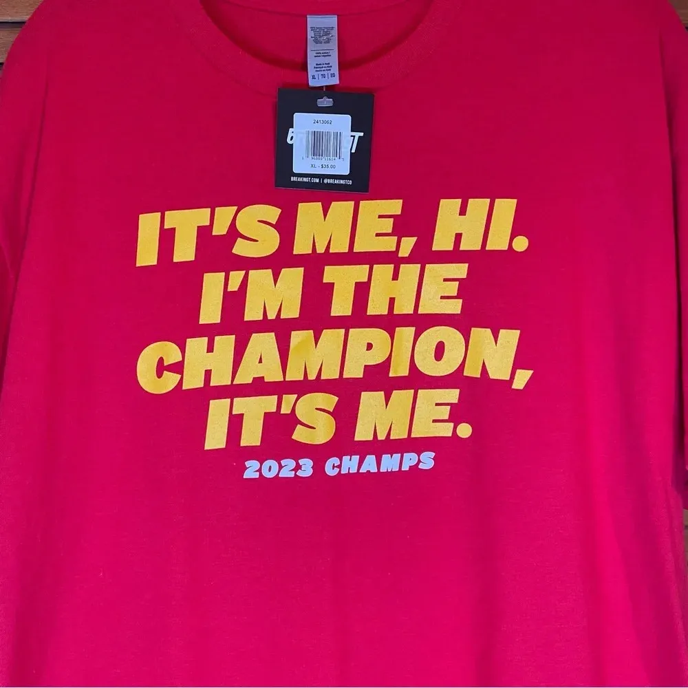 Kansas City Chiefs Breaking T Super Bowl 23 Rare T-Shirt Size XL NWT - Image 2