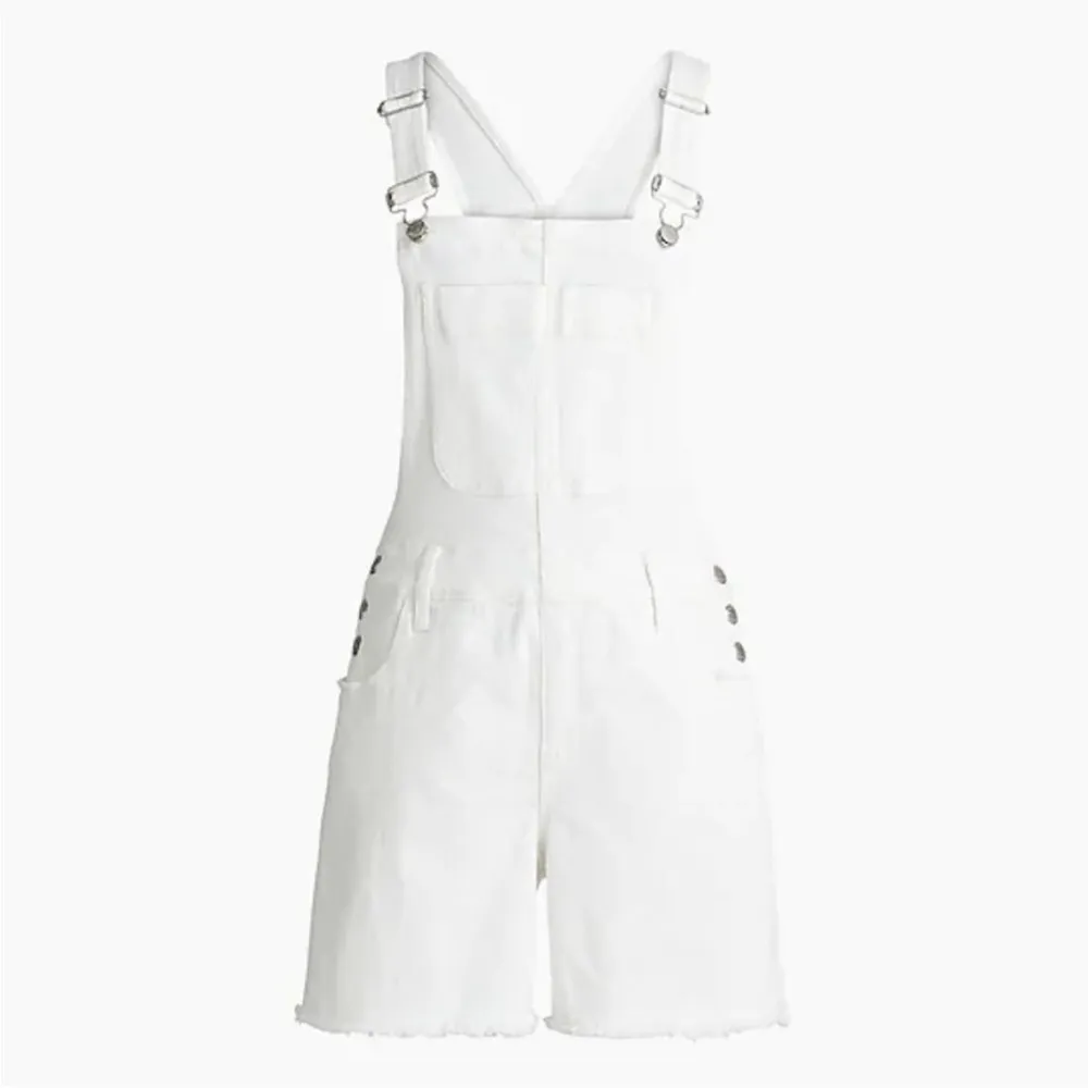 J.Crew White Denim Cutoff Overalls - Image 7