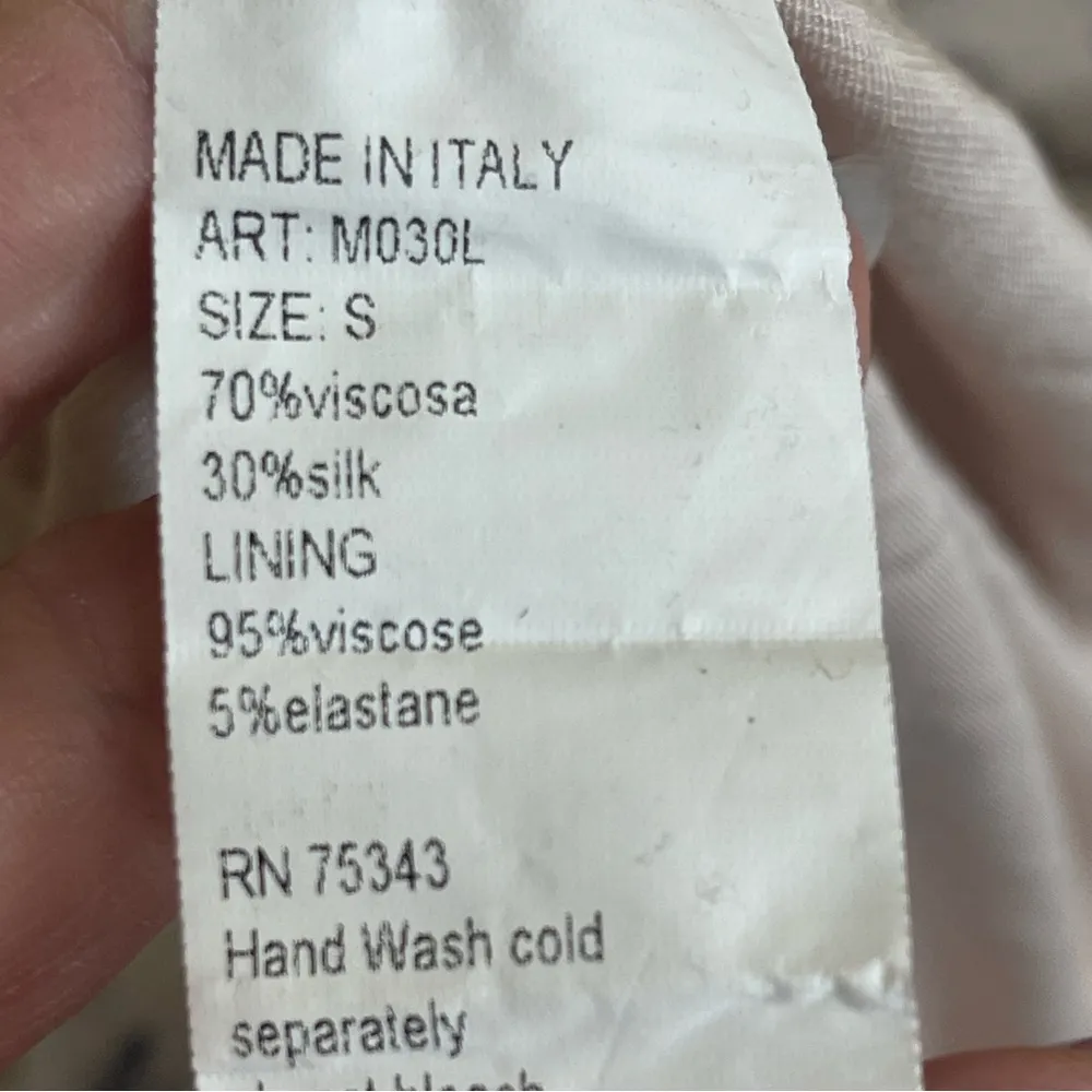 Elena Baldi Women Silk Blend Tiered Midi Dress Pastel Pink Size S Made In Italy - Image 12