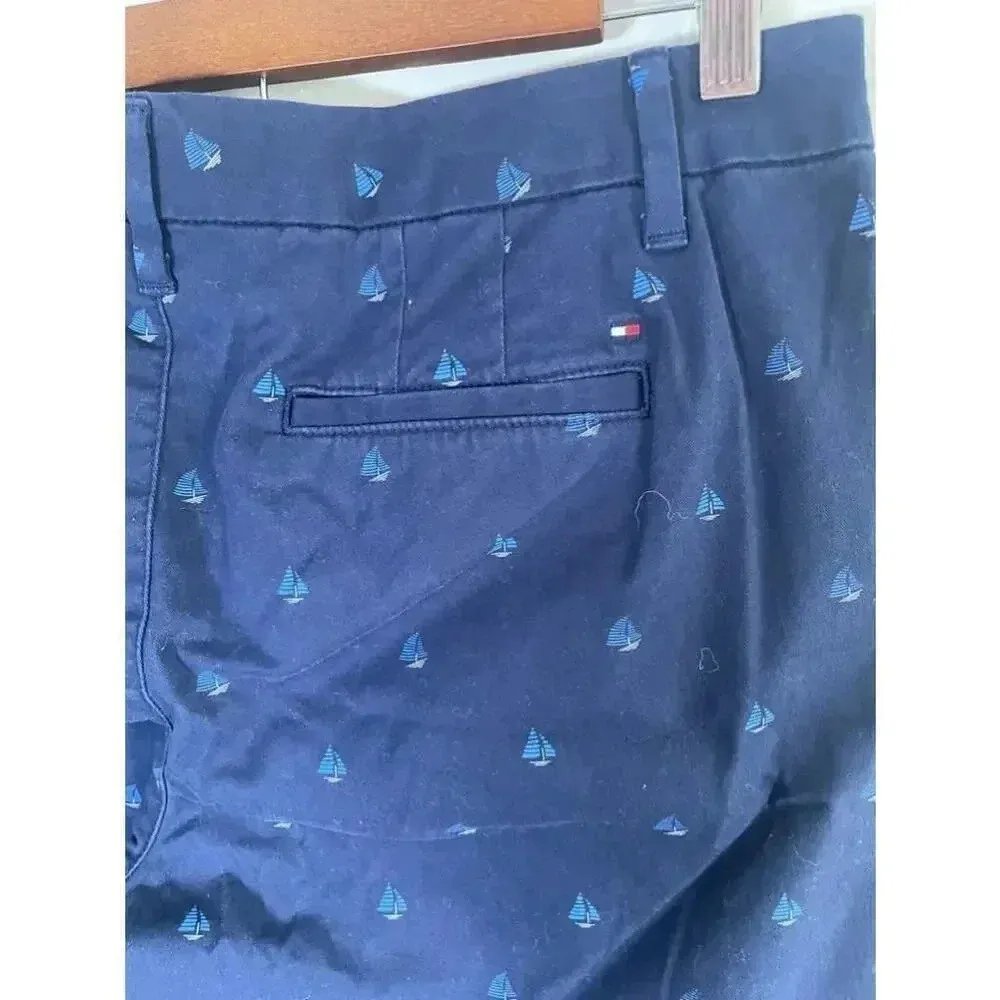 Tommy Hilfiger Blue Sailboat Print Pants - Size‎ 10 EUC! 0303 - Image 6