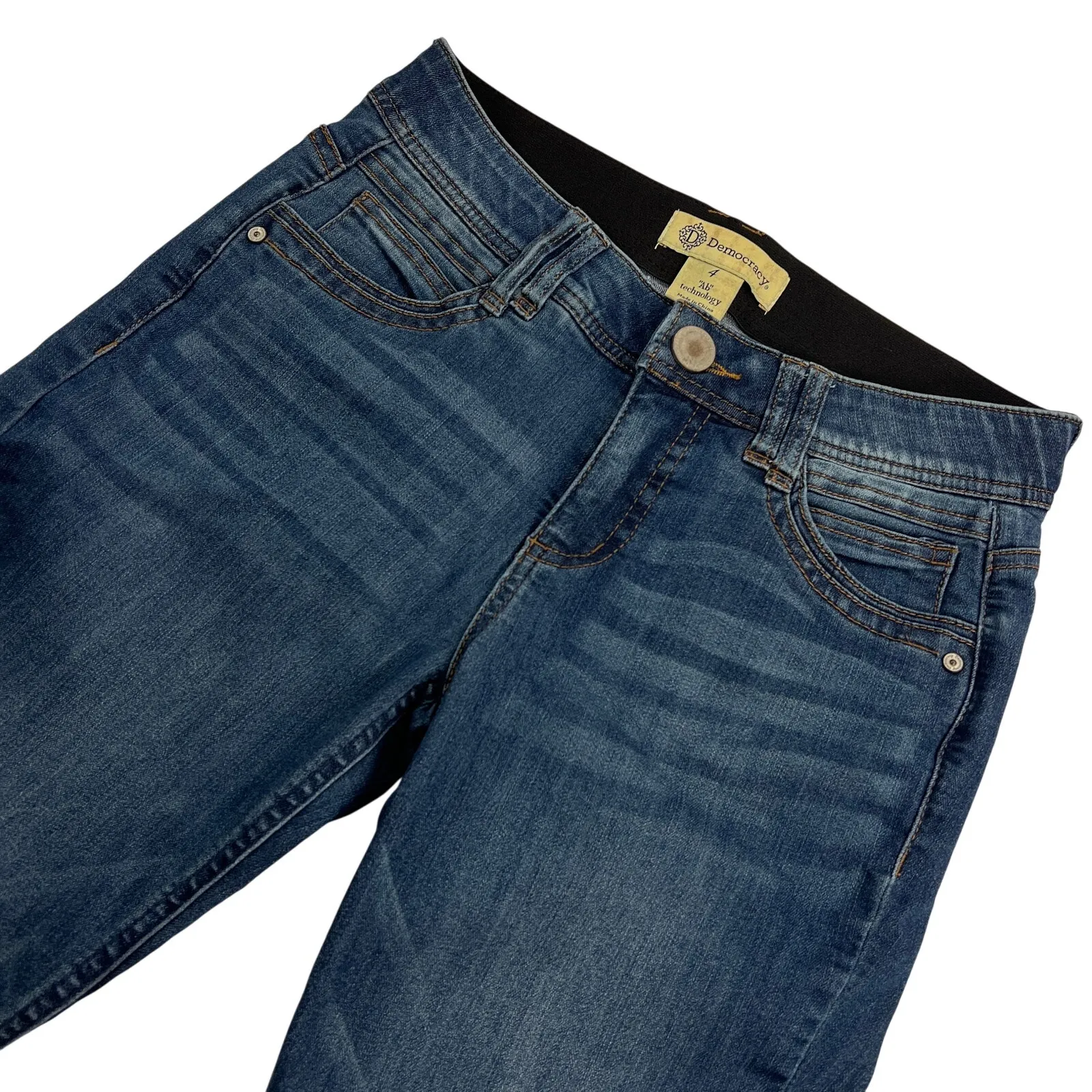 Democracy "Ab"Technology Slim Dark Wash Mid Rise Tummy Control Jeans Size 4 - Image 2