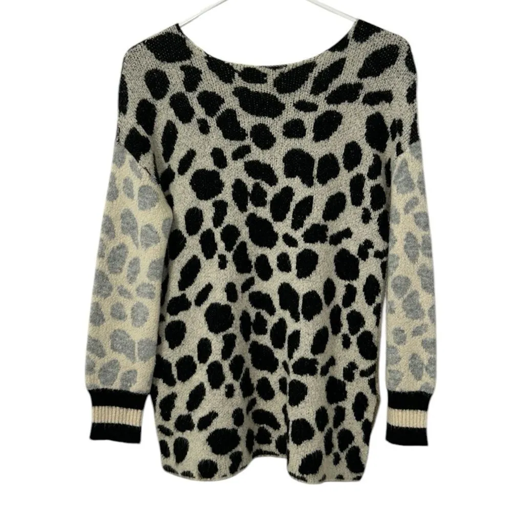 Central Park West RTR Leopard Multi Print Brown/Blue Sweater(Size XS) - Image 4