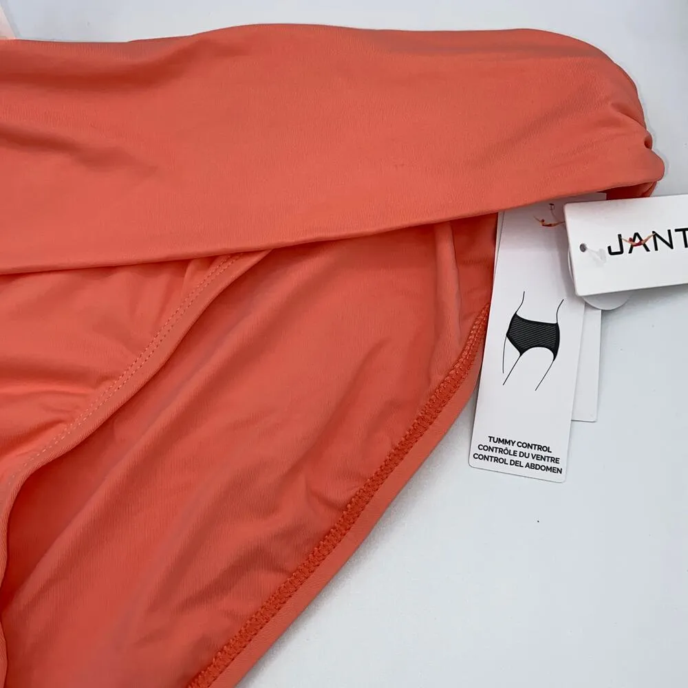 NWT Jantzen Peach Foldover Hipster Swim Bathing Suit Bikini Bottoms Size 18 - Image 2