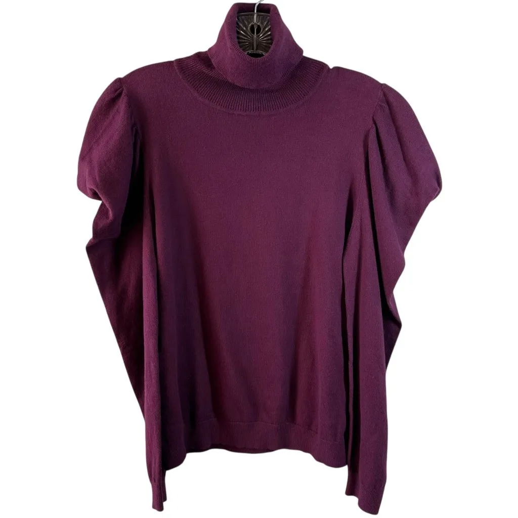 NWT MISA Los Angeles Burgundy Gabriela Puff-Shoulder Sweater Size Small - Image 3