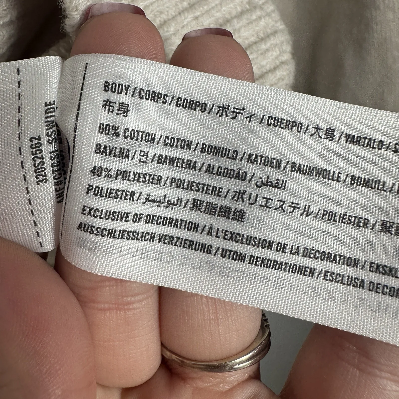 NEW Hollister Beige American Flag Size Medium Relaxed Fit Boxy Crew Sweater - Image 5