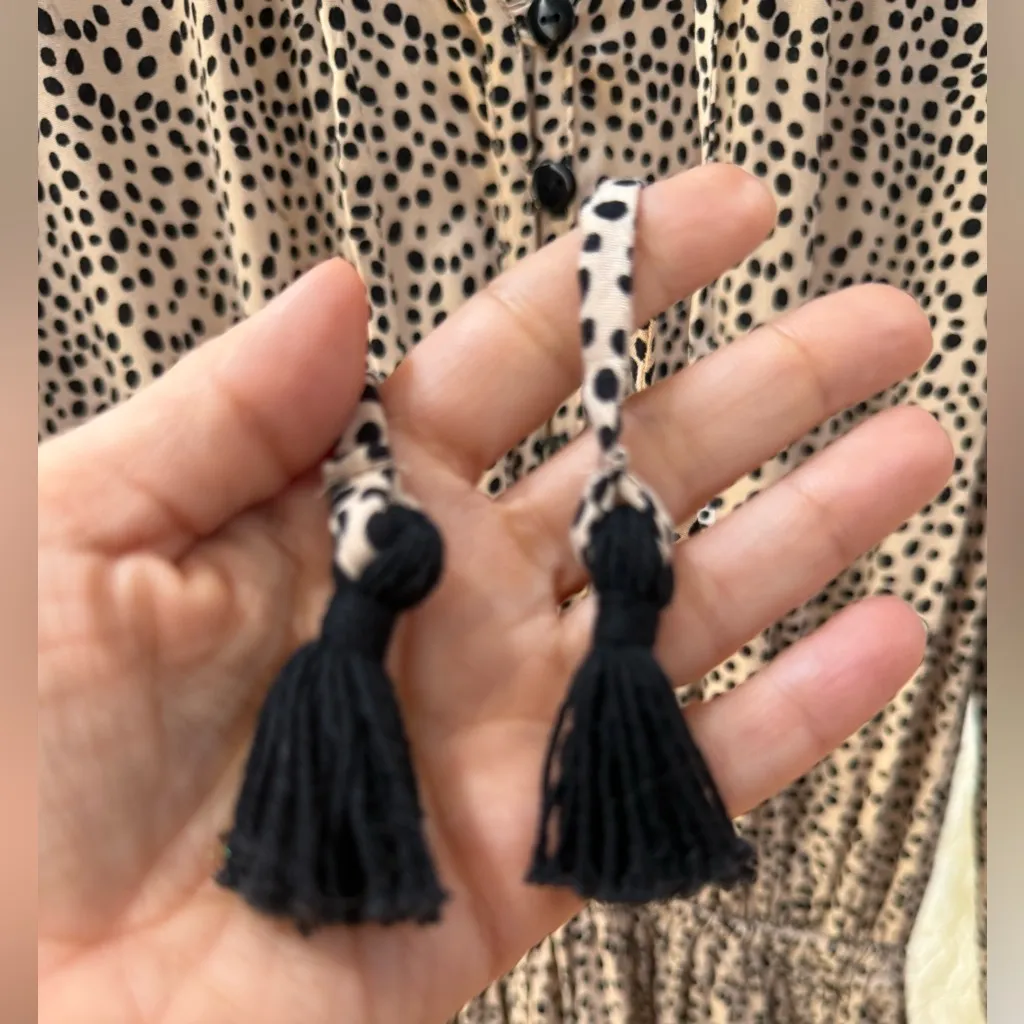 BEACHGOLD by ANTHROPOLOGIE Chelsea Romper • XS/S • Tan/Black Leopard - Image 10