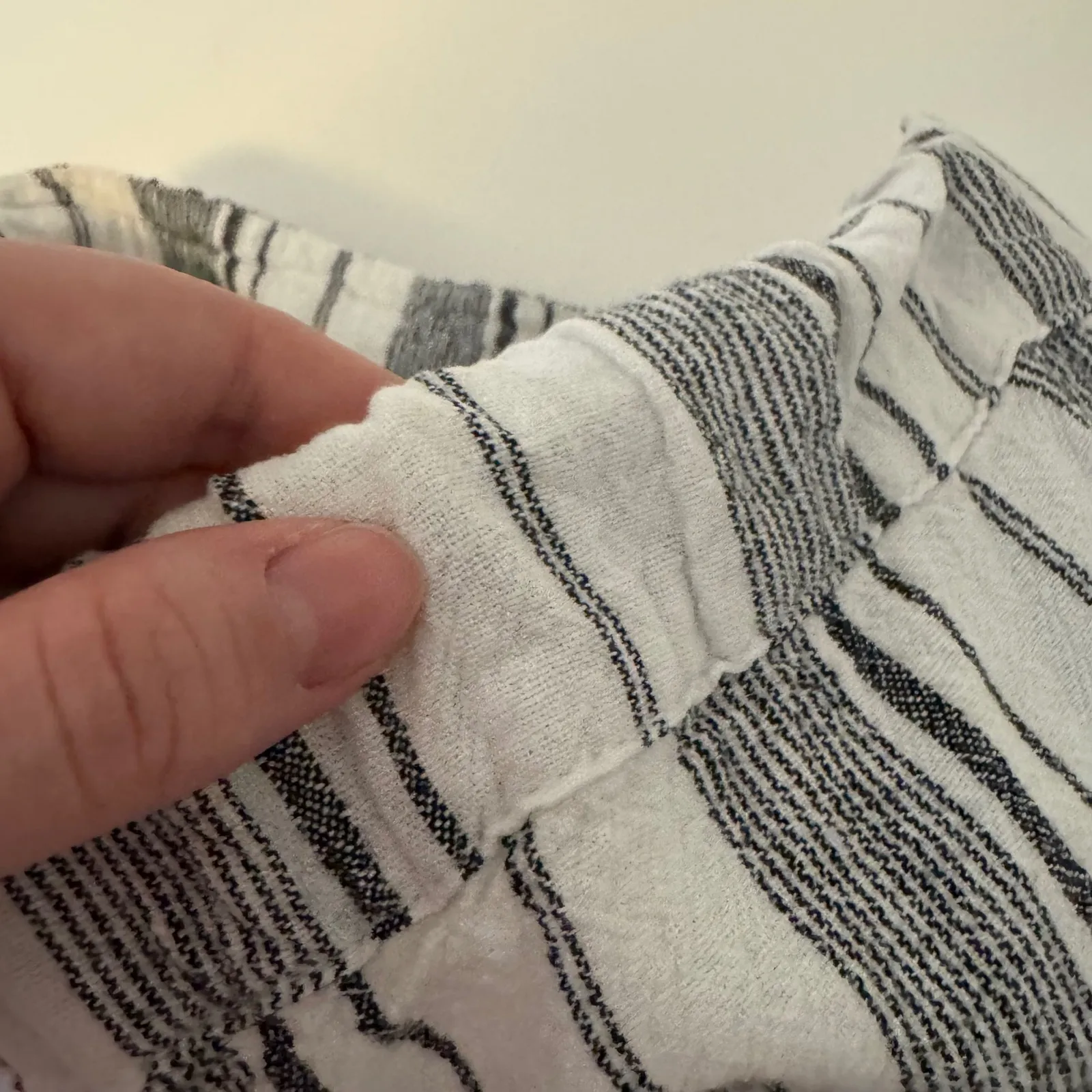 Per Se Linen Blend Cropped Pants Size 2X Striped Drawstring‎ Vacation Coastal - Image 4