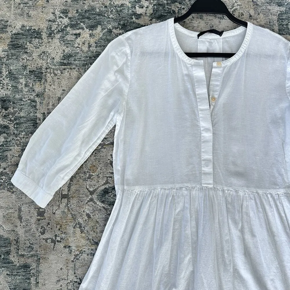 Jenni Kayne Dress Medium White Cotton Tiered James Prairie Cottage Peasant Boho - Image 2