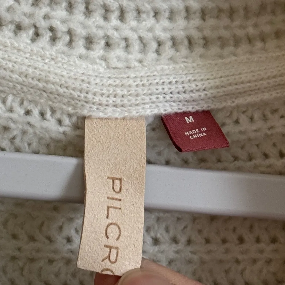 Anthropologie Pilcro Cowl Neck Knit Sweater Ivory Size Medium Oversized Jumper - Image 6