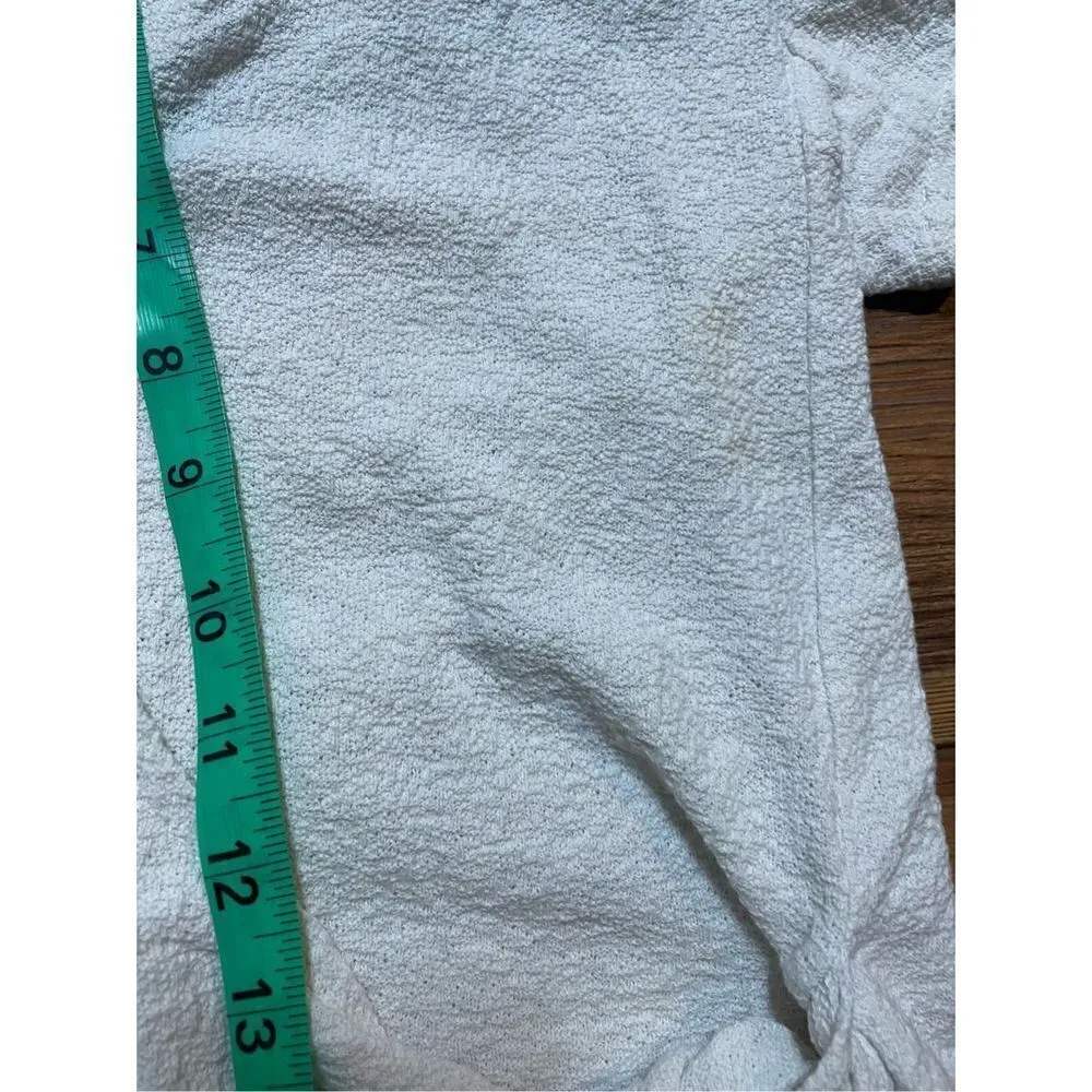 Madewell Wrap front tie Shirt Womens Small S Short Sleeve V Neck Pullove… - Image 9