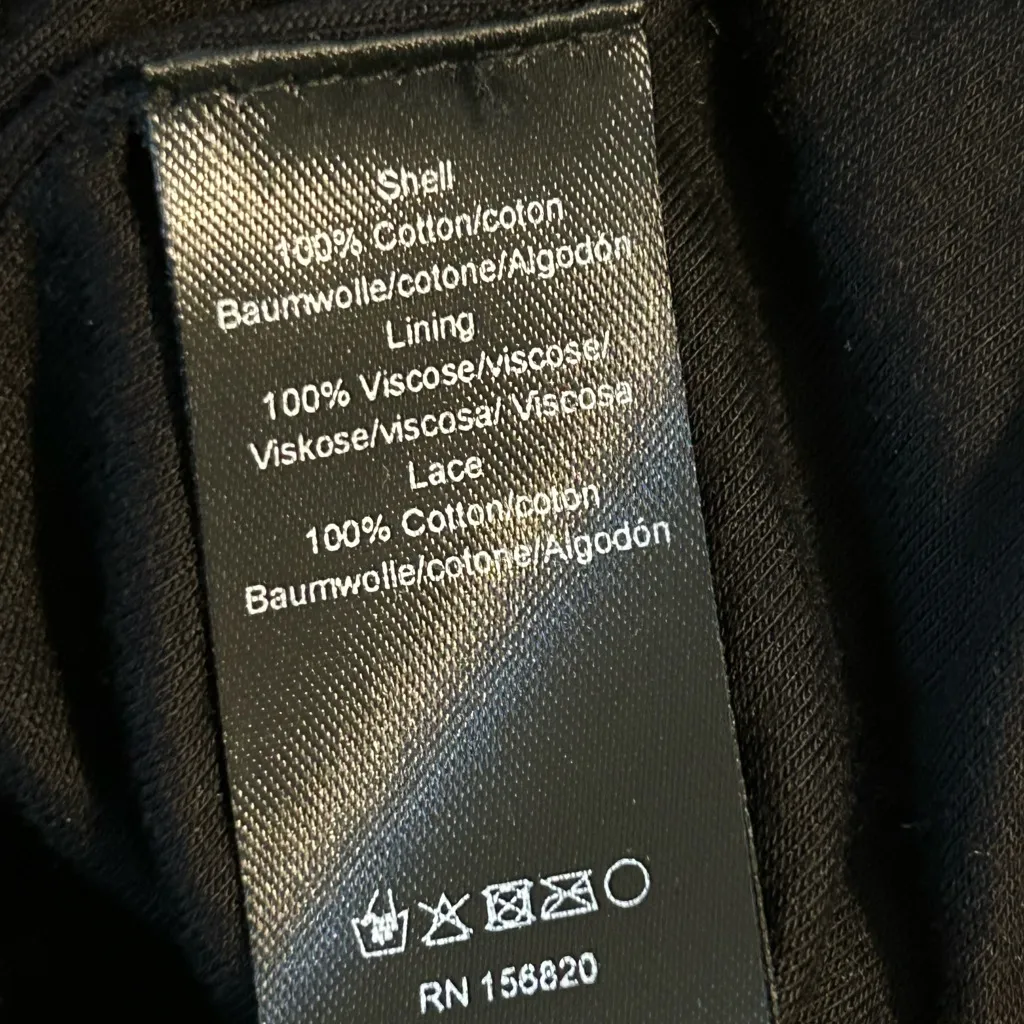 Allison New York Crochet Puff Sleeve Mini Dress Black. Size Small Petite NWT‎ Black - Image 11