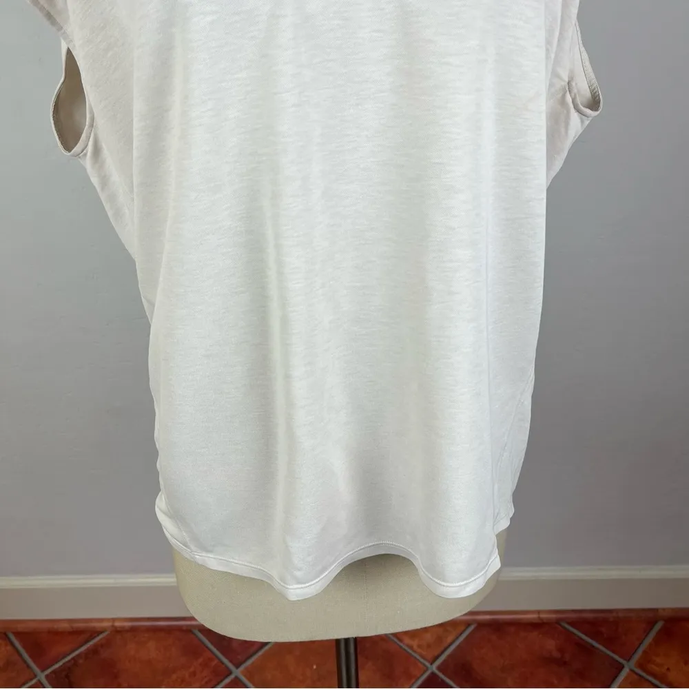 Lululemon  V Neck Beige Boxy Top - Image 4