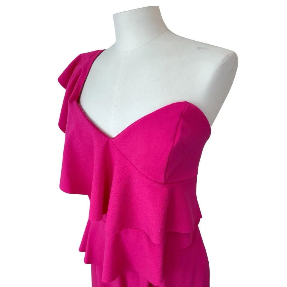 Alexia Admor Vibrant Pink Ruffled Jumpsuit size 14 - Image 12