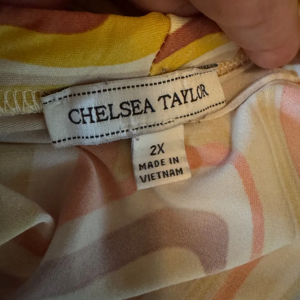 CHELSEA TAYLOR Stylish Multicolor Swirl Jumpsuit Size 2X F30 Orange - Image 13