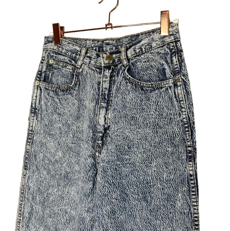 Vintage Gitano Tapered Leg Jeans Size 26 Acid Wash Skinny Leg High Rise Blue - Image 4