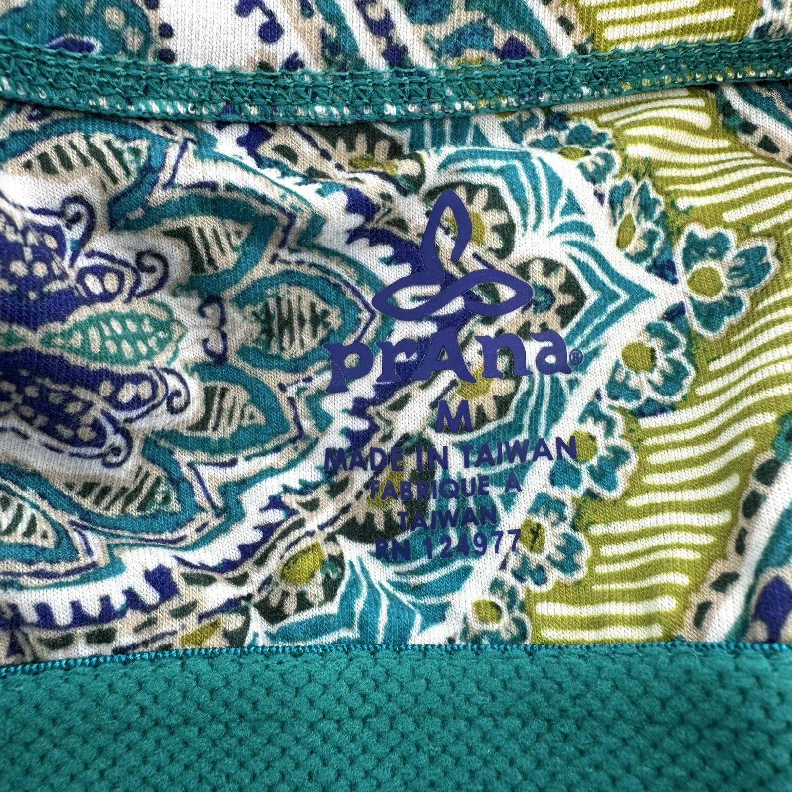 prAna Quinn Dress Shelf Bra Mini Floral Scoop A Line Tank Racerback Green M - Image 4