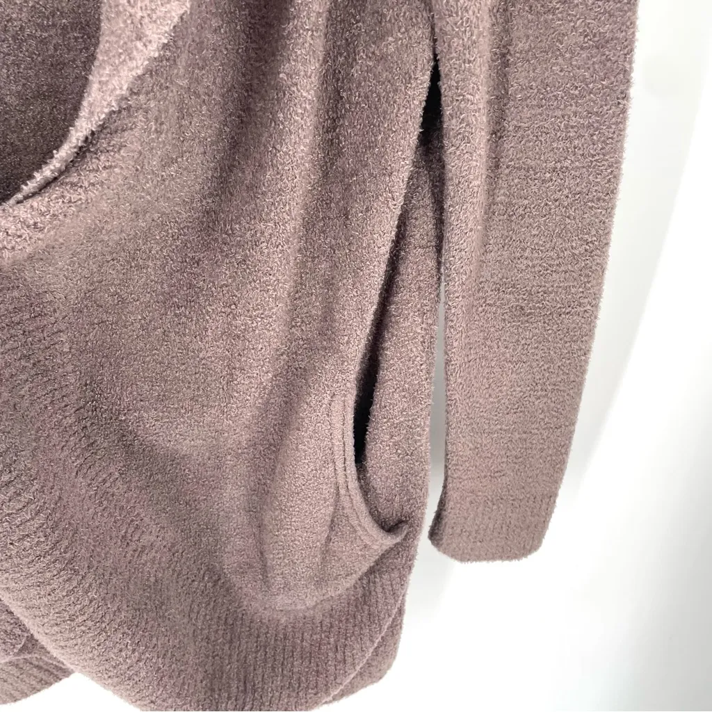 Barefoot Dreams CozyChic Lite Circle Cardigan Pockets Driftwood Brown Sweater - Image 7