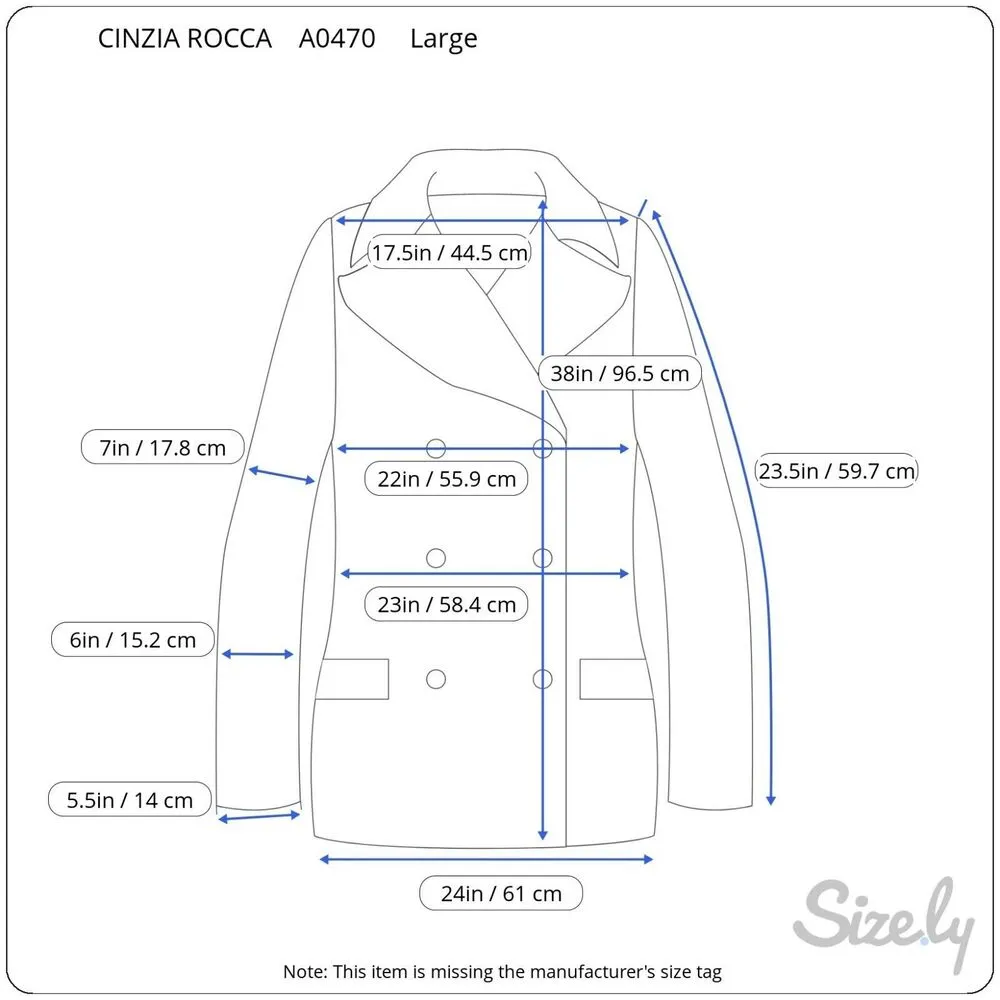 Cinzia Rocca Womens Jacket Red Wool Pea Coat Long Sleeve Italian Designer Large - Image 11