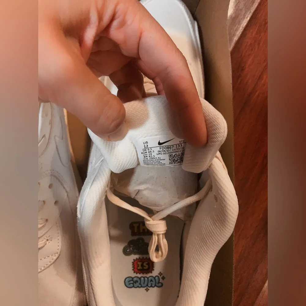 Nike Womens Size 12 Air Max 90 SE The Future Is Equal FD0867-133 Sail White Lips - Image 9