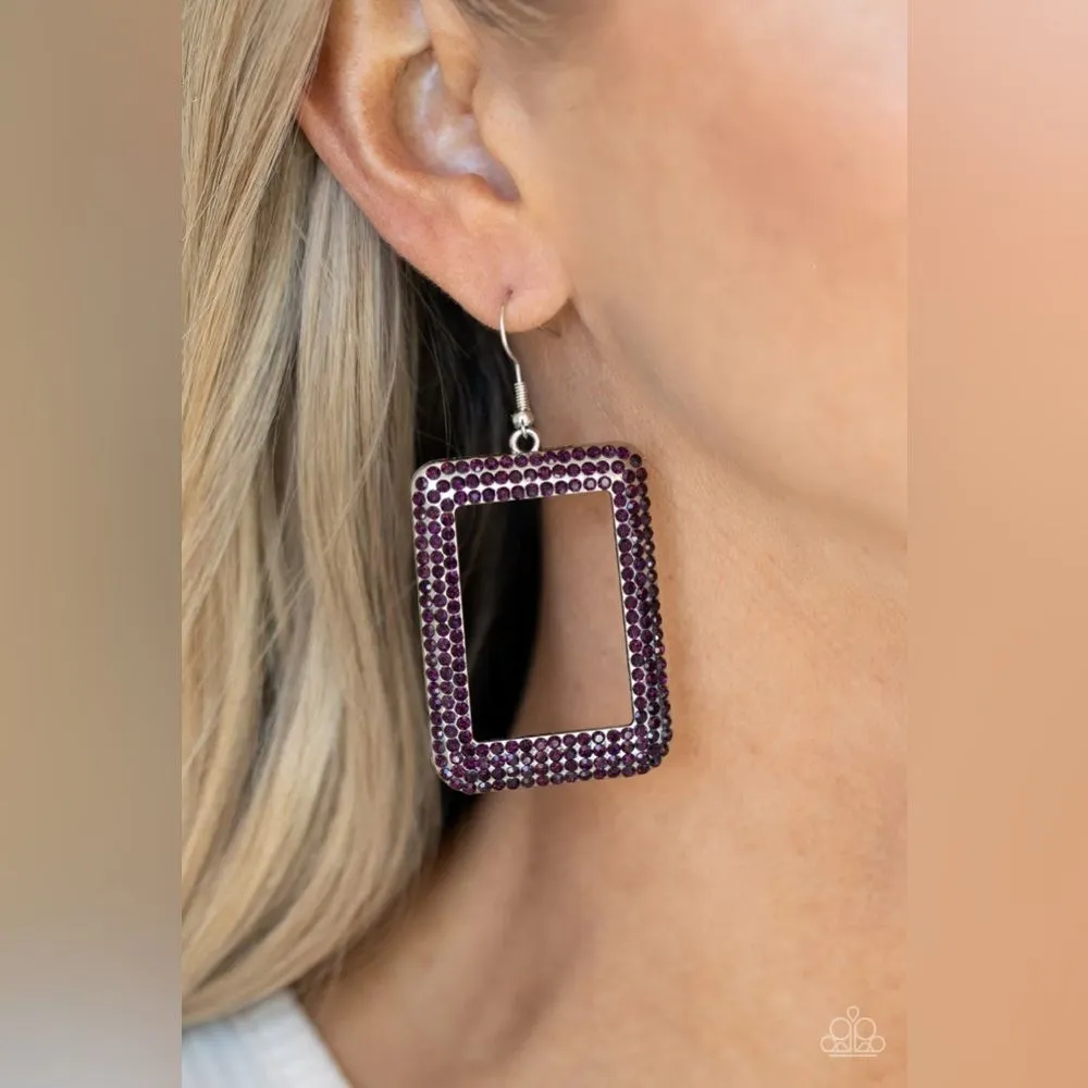 World Frame-ous Purple Earrings (35) - Image 2