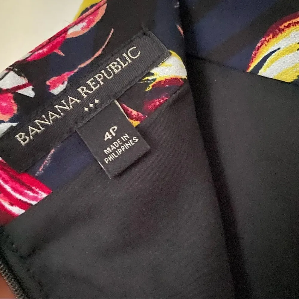 Banana Republic Skirt Floral Petite Business Casual Pleats Wrap Trendy Classic - Image 7