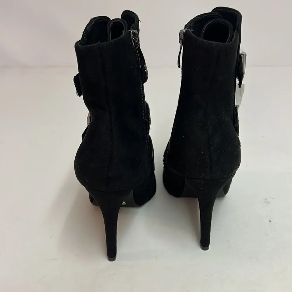 Venus sexy stiletto ankle boots with metal graphite hardware D15 - Image 7