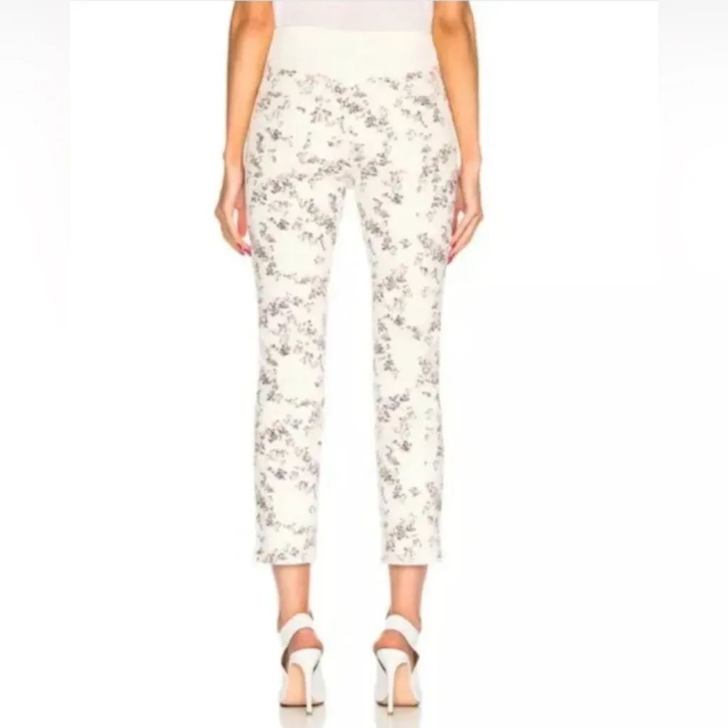 Rag & Bone Ellie High Rise Crop Ankle Jeans in Micro Pink Floral White‎ Size 28 - Image 4