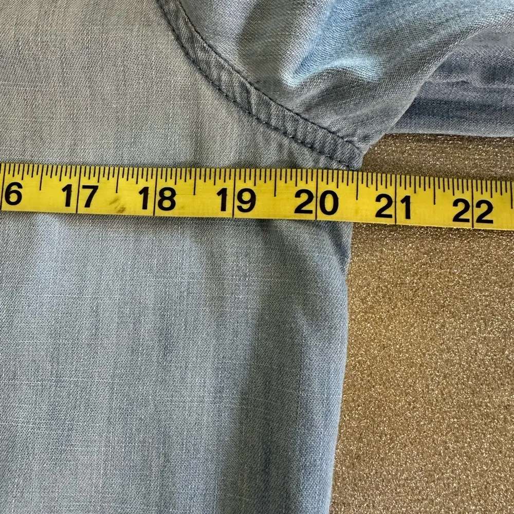 Embroidered Denim Button-Up Shirt - Image 9