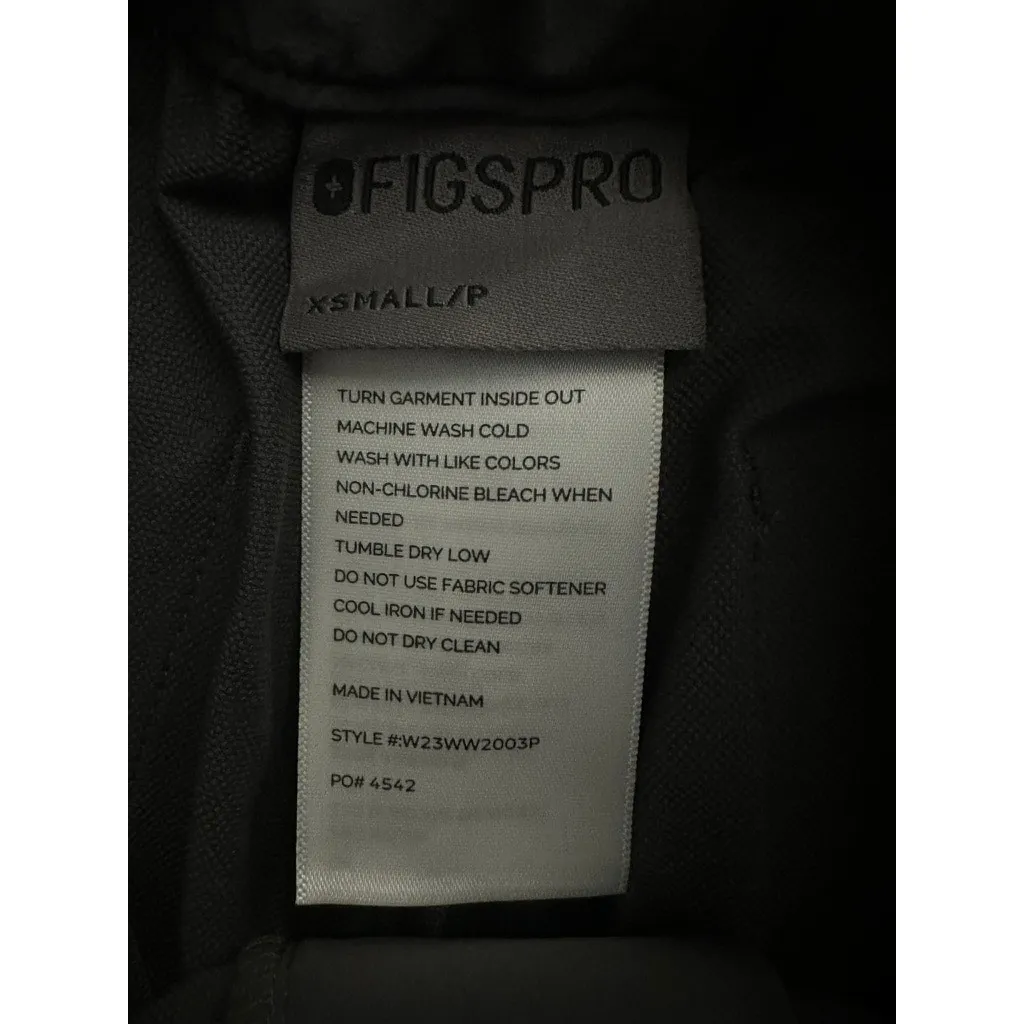 FIGSPRO High Waisted Wide Leg Trousers Willow Gray size XS Petite - Image 5