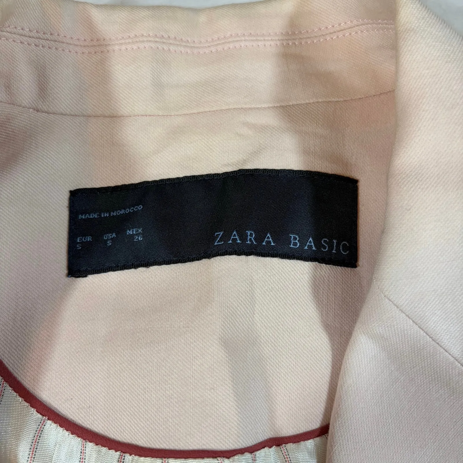 Zara Basic pale pink women’s blazer. Size S. Workwear. Single breast, 1 button - Image 5