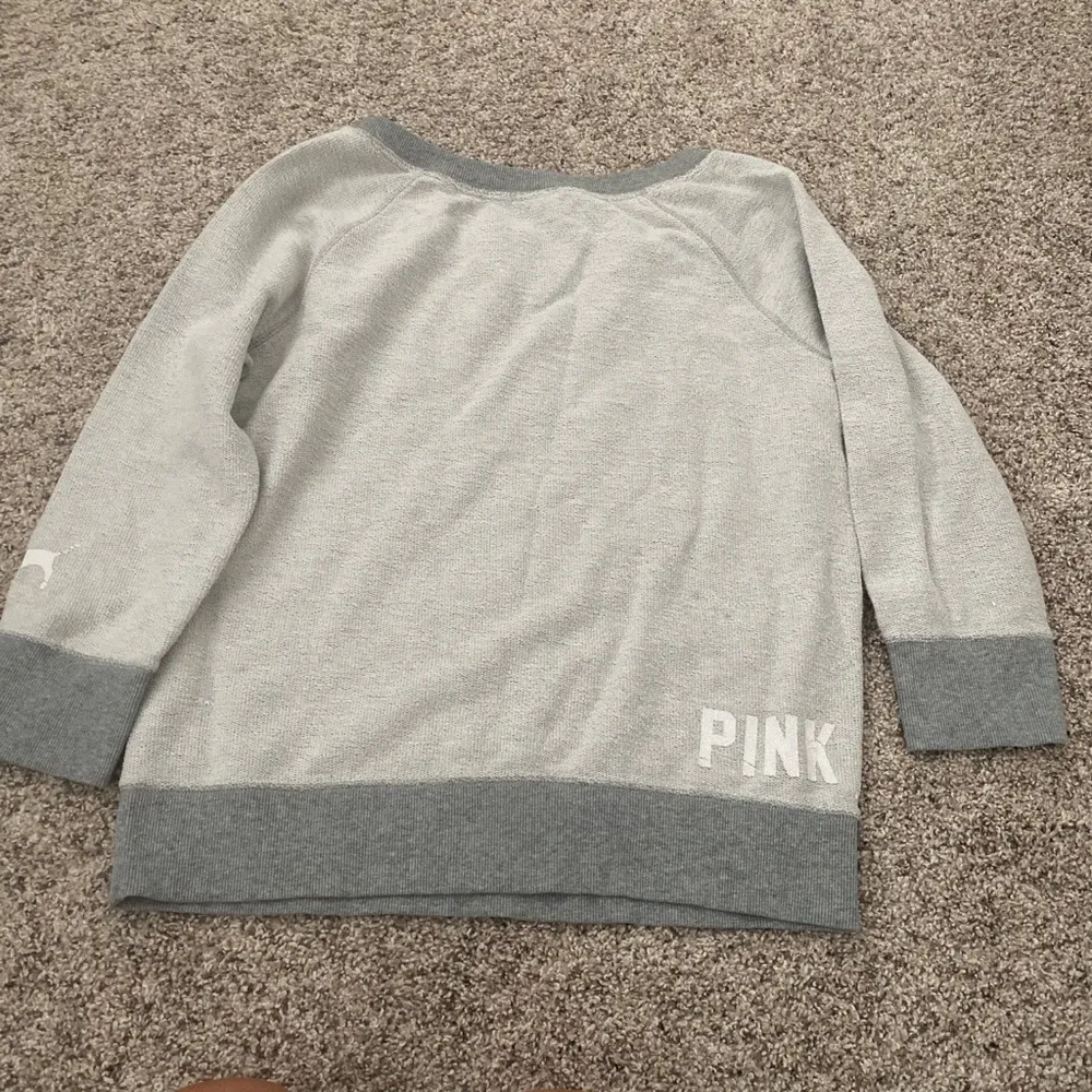 Victoria secret size medium grey crewneck sweatshirt - Image 2