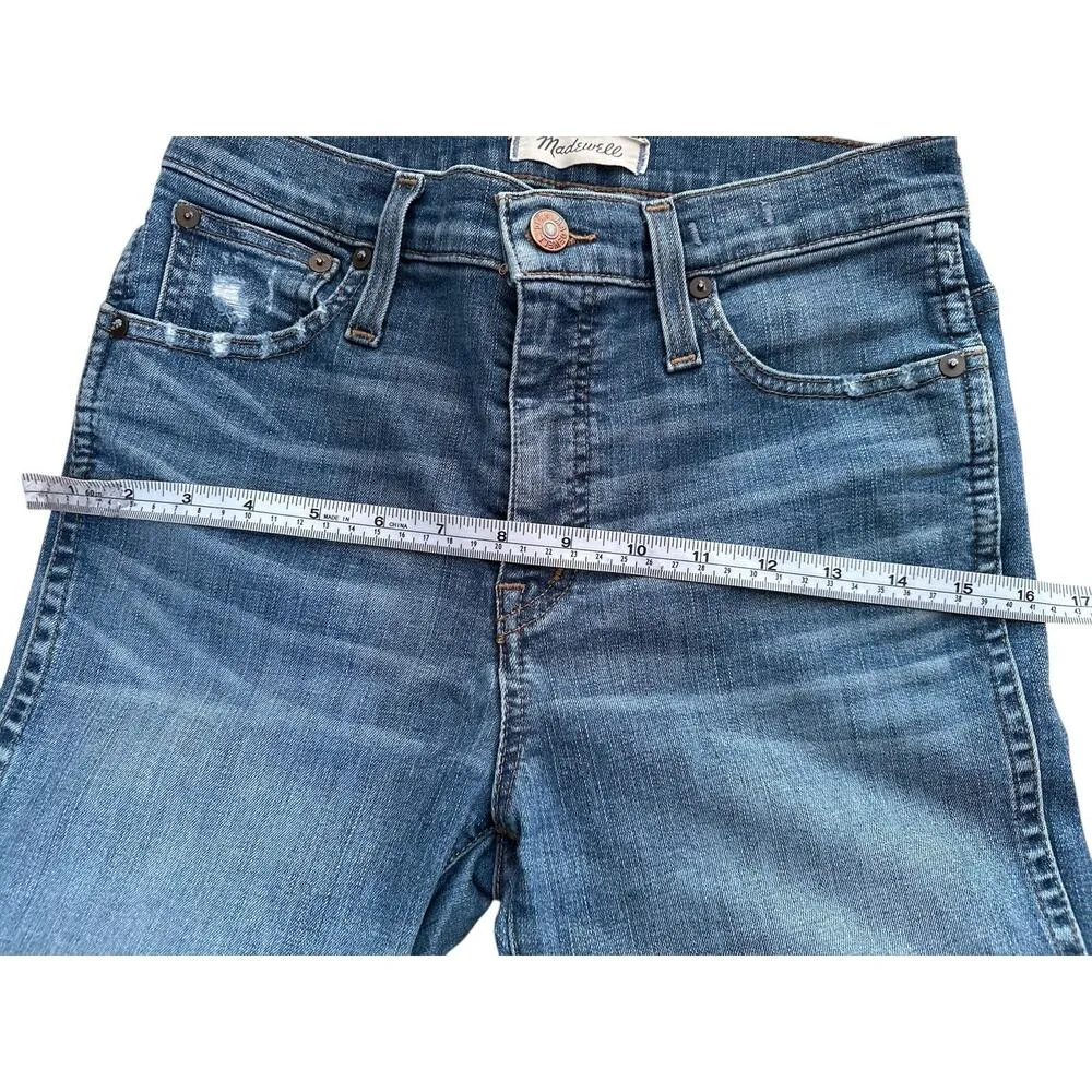 Madewell Jeans Womens 26 P Blue Curvy High Rise Skinny Distressed Whiskered - Image 5