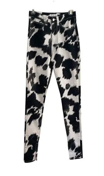 WeWoreWhat Stiletto Slit Skinny Animal Print denim ladies size 25 ladies Revolve - Image 1