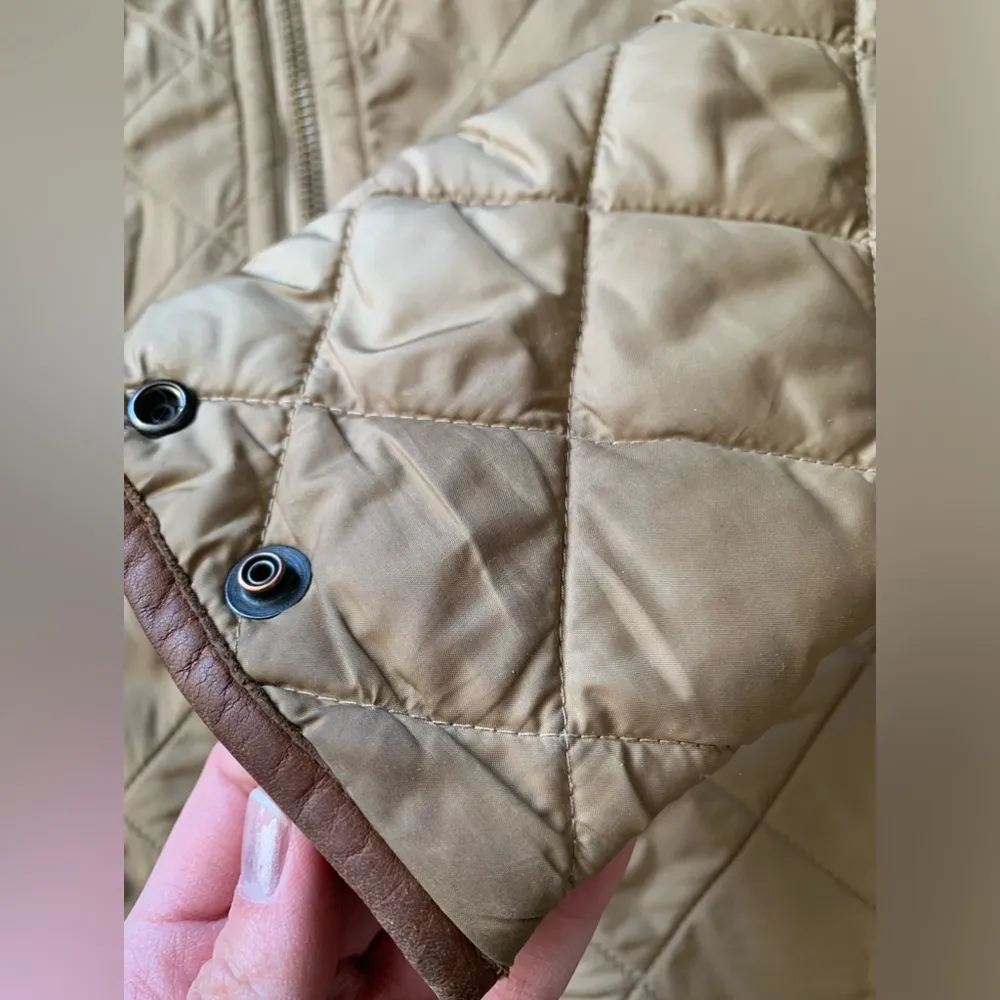 Polo Ralph Lauren quilted jacket medium Tan - Image 4