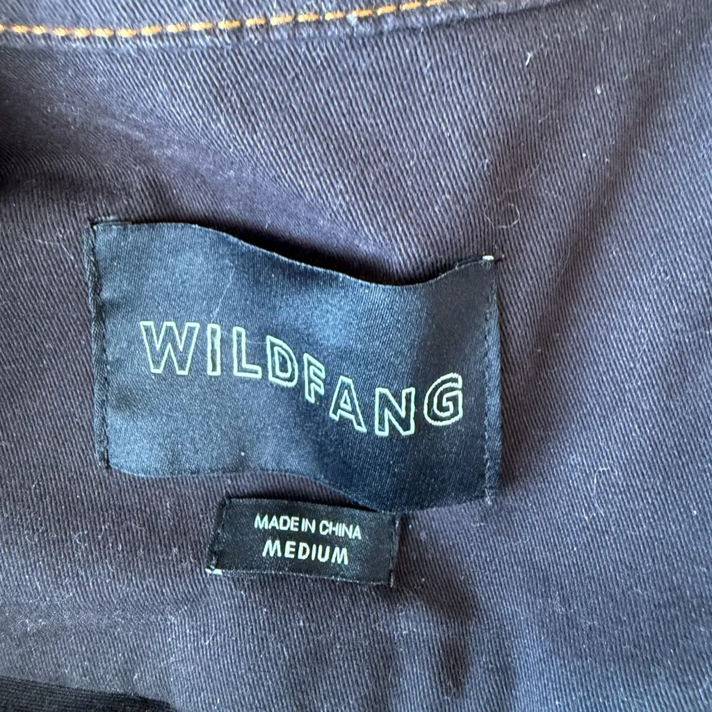 Wildfang The Essential Long Sleeve Coverall Jumpsuit, Size Medium Black - Image 5