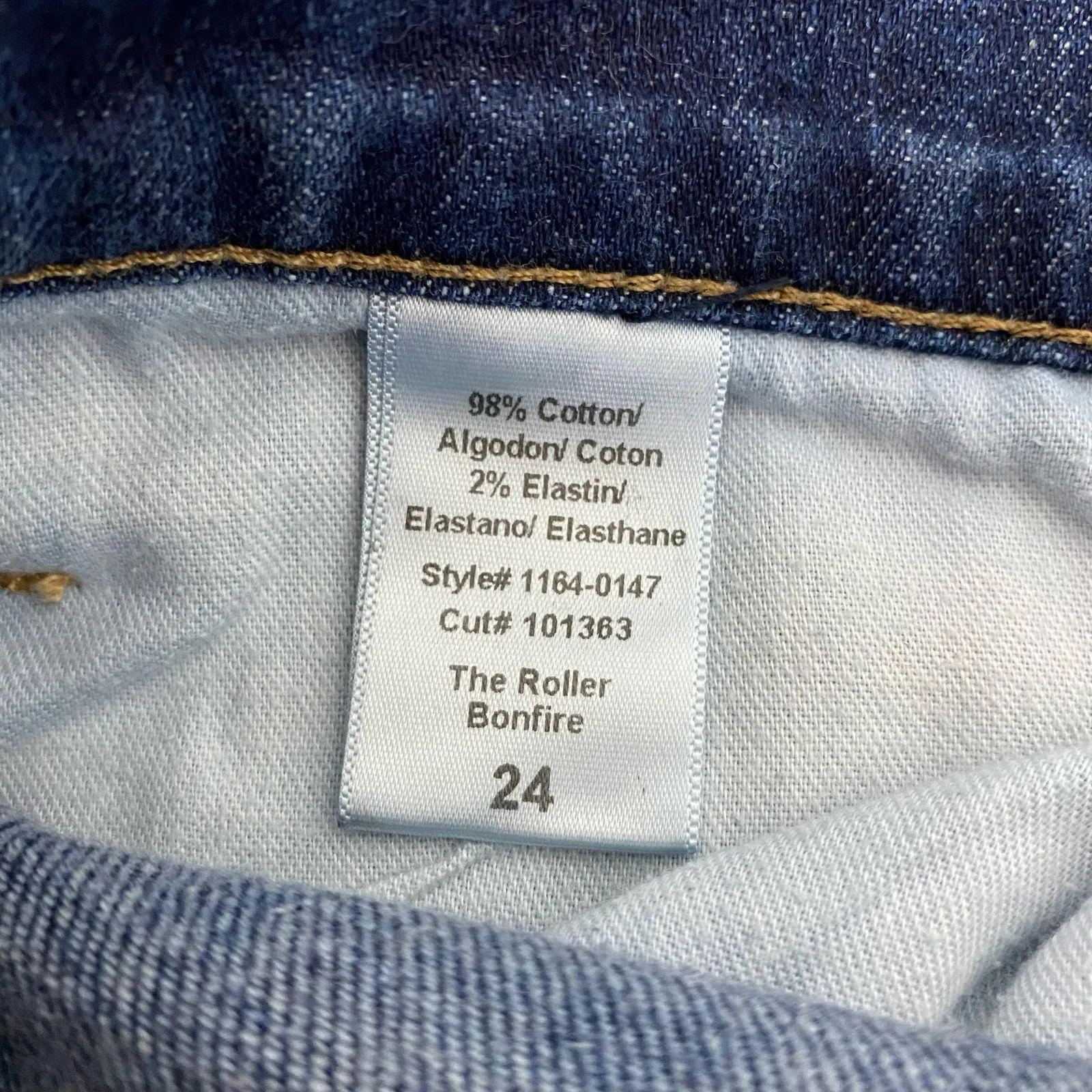 Current/Elliott The Roller Bonfire Raw Hem Slouchy Ankle Jeans Sz 24 - Image 8