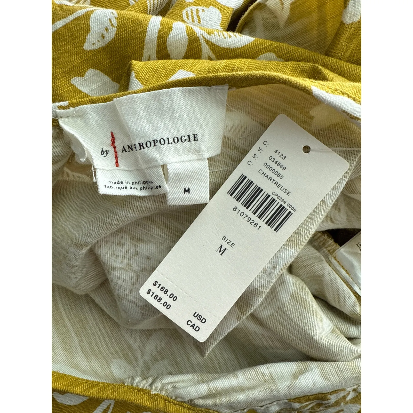 Anthropologie Somerset Wide Leg Jumpsuit in Chartreuse Pockets Size‎ Medium - Image 13