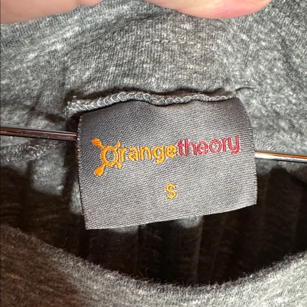 Orangetheory Gray Joggers with Orange Drawstring Size Small - Image 6