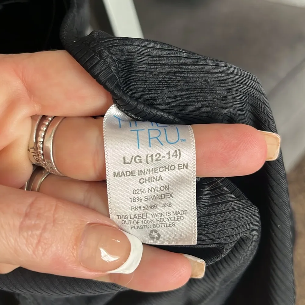 Time and Tru side ruching one piece swimsuit - Image 2