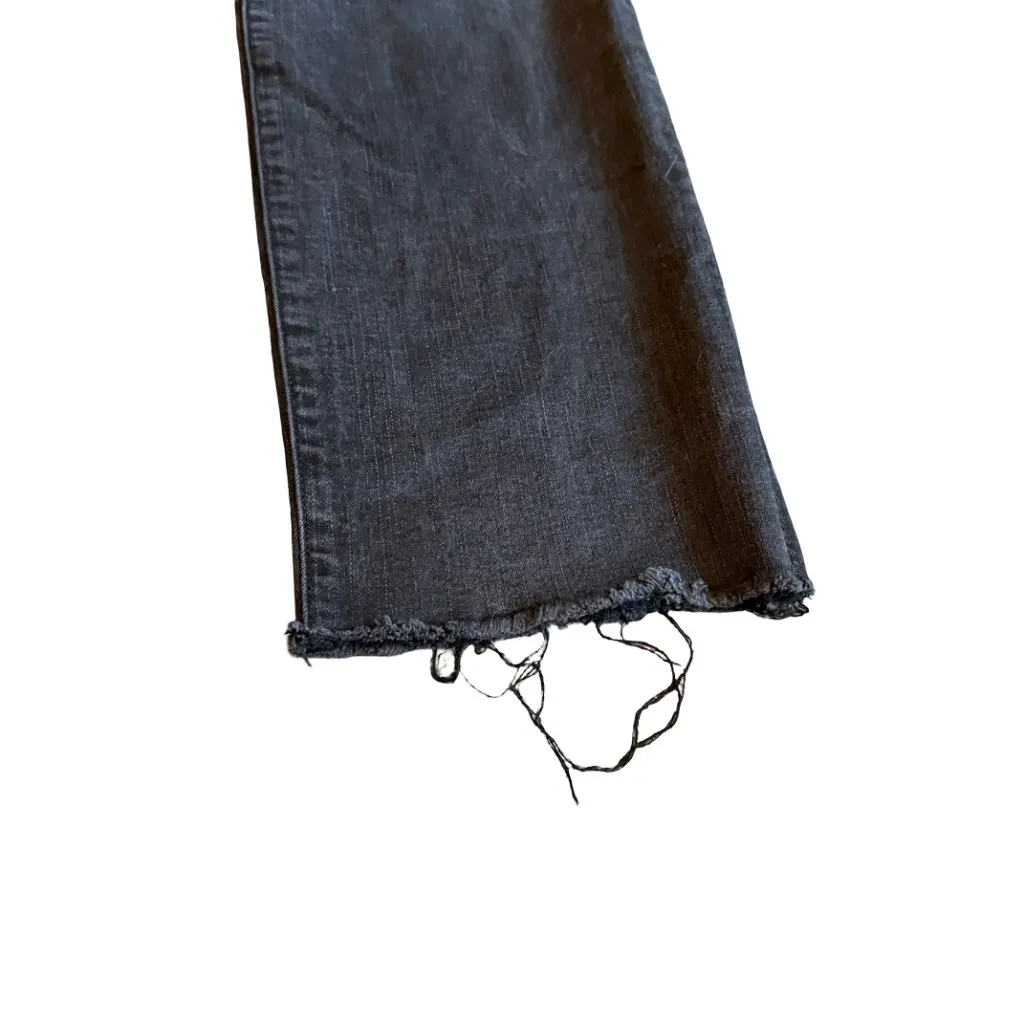 Kut From The Kloth Reese Ankle Straight Leg Black Jeans Raw Hem Size 6 Women's - Image 4