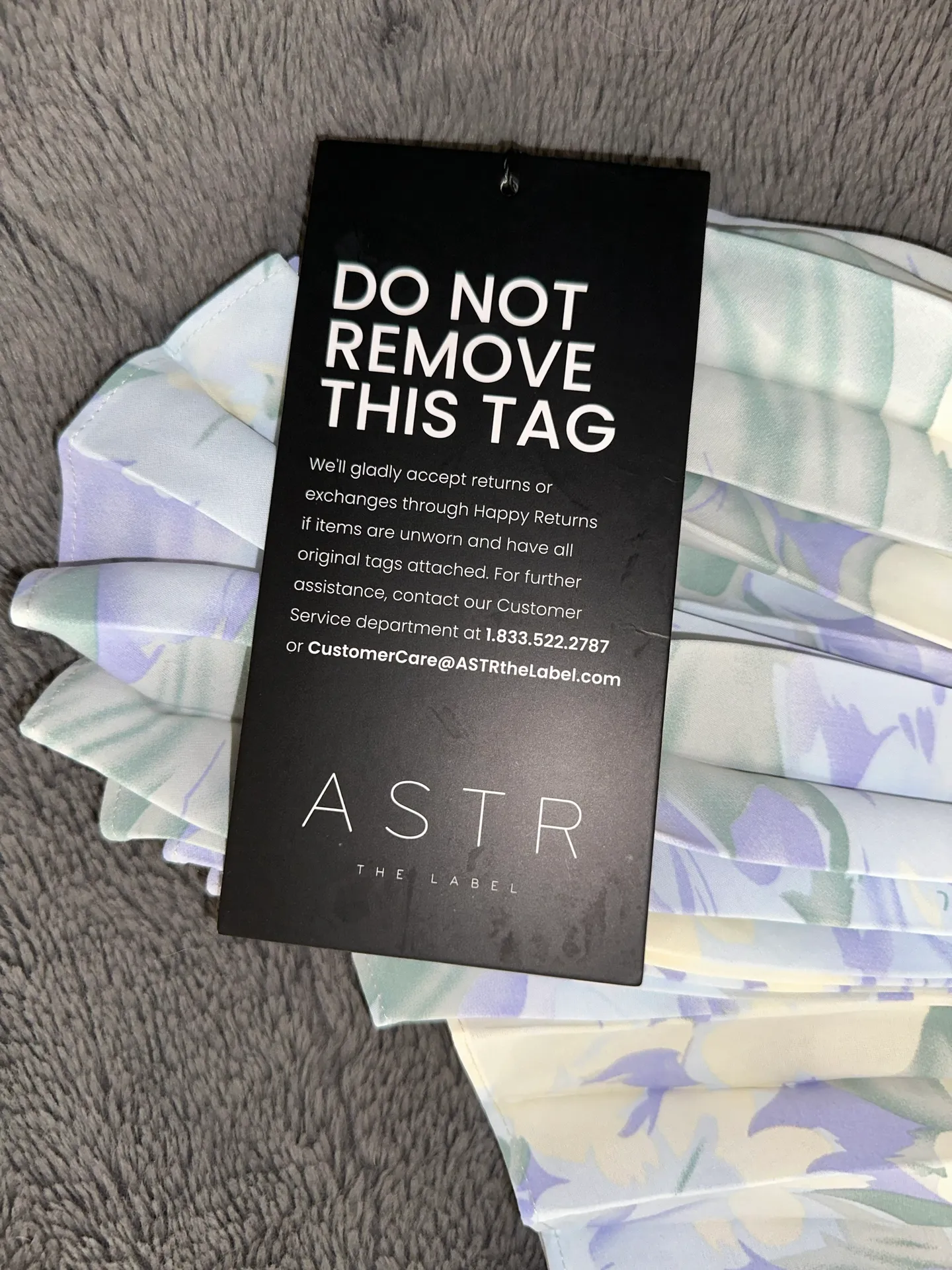 The Label Loralee Pleated Floral Midi Dress - Image 9